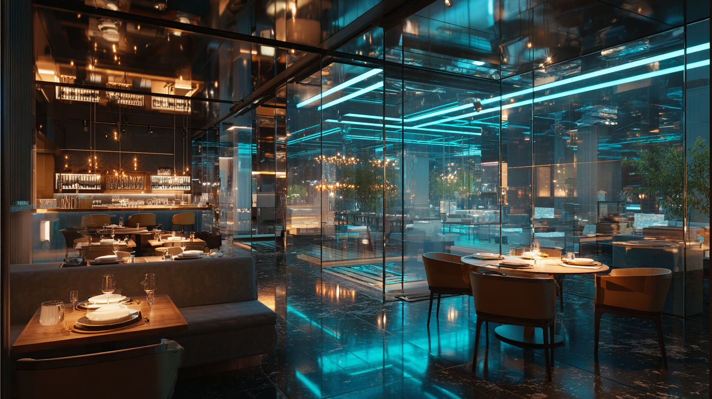Elegant casino interior with slot machines